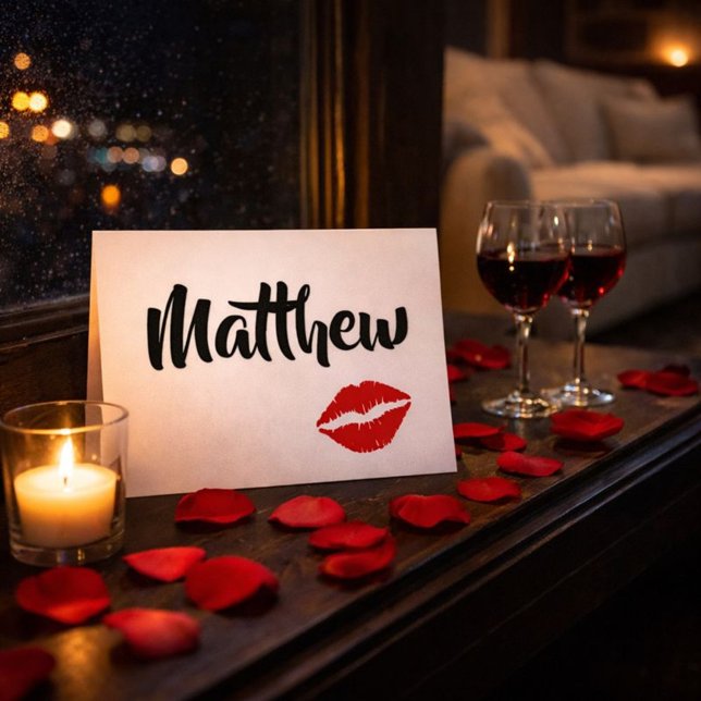 Tarjeta Labios Rojos Coquetos para tu Dulce Corazón (Subido por el creador)