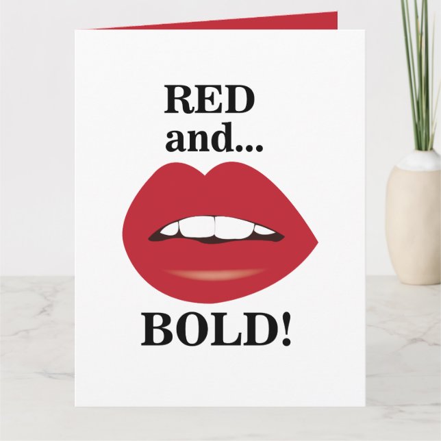 Tarjeta Labios Rojos y Labios Audaces (Anverso)