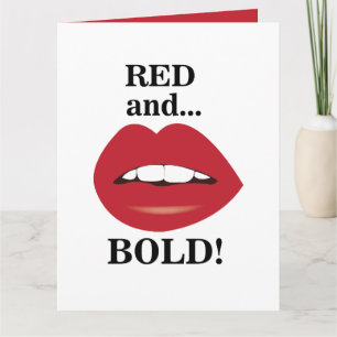 Tarjeta Labios Rojos y Labios Audaces