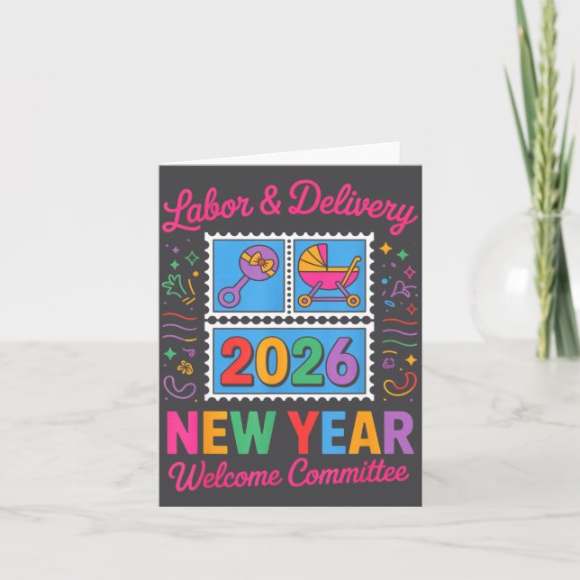 Tarjeta Labor &amp; Delivery 2026 New Year Welcome Committ (Anverso)