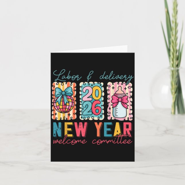 Tarjeta Labor &amp; Delivery 2026 New Year Welcome Committ (Anverso)