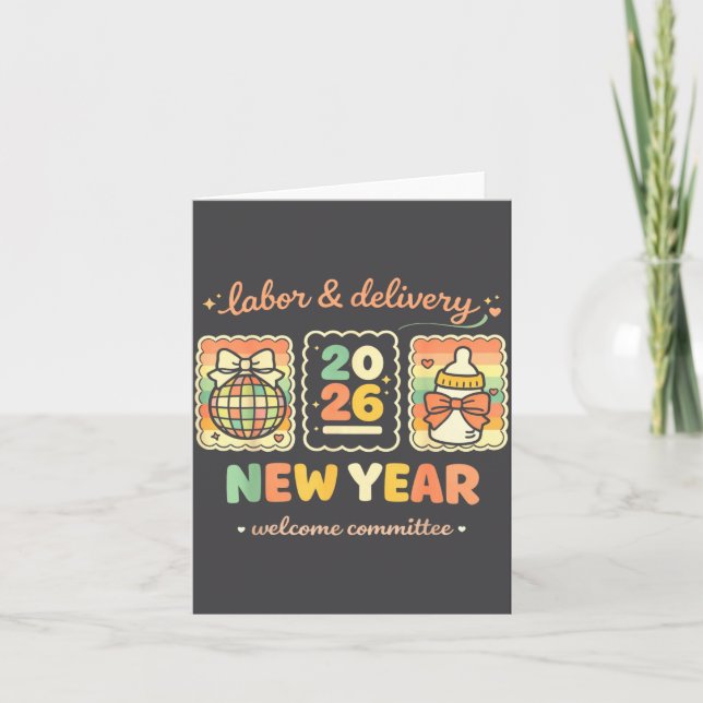 Tarjeta Labor &amp; Delivery 2026 New Year Welcome Committ (Anverso)