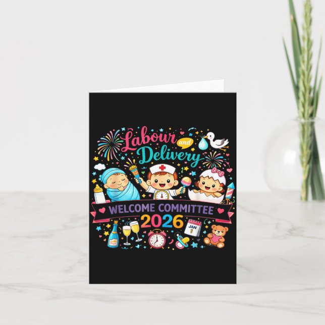 Tarjeta Labor &amp; Delivery 2026 New Year Welcome Committ (Anverso)