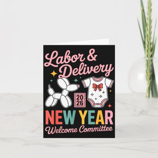 Tarjeta Labor &amp; Delivery 2026 New Year Welcome Committ (Anverso)