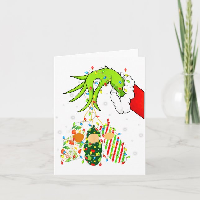 Tarjeta Labor And Delivery Nurse Merry Christmas Xmas Ligh (Anverso)