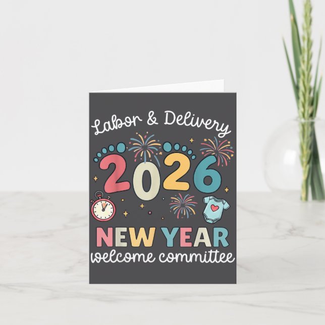 Tarjeta Labor Delivery 2026 New Year Welcome Committee L&a (Anverso)