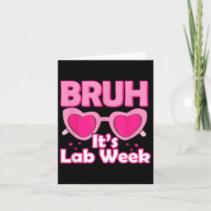 Tarjeta Laboratorio Médico Bruh Pink Lab Week 2024