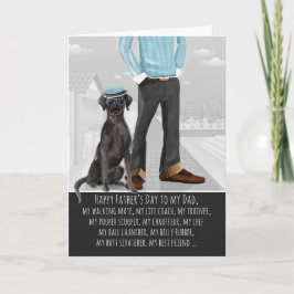 Tarjeta Laboratorio negro de The Dog Father's Day Funny