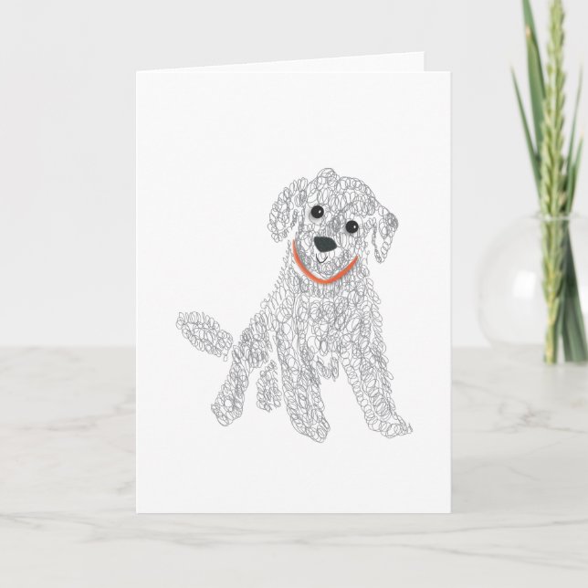 Tarjeta Labradoodle Doodle (Anverso)