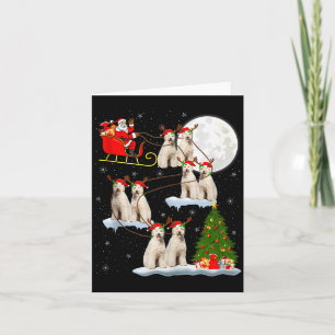 Tarjeta Labradoodle Perro Santa Trineo Volador Divertido M
