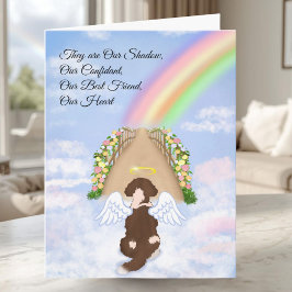 Tarjeta Labradoodle Puente Arcoíris Pérdida de Mascota