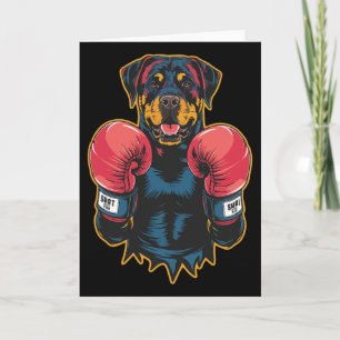 Tarjeta Labrador Boxeador de Kickboxing o Boxeo Divertido