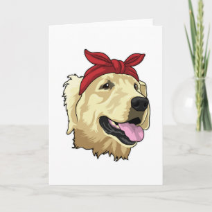 Tarjeta Labrador con pañuelo