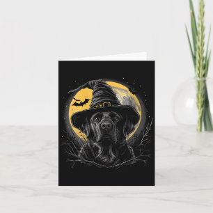 Tarjeta Labrador de mujeres Halloween divertido perro negr