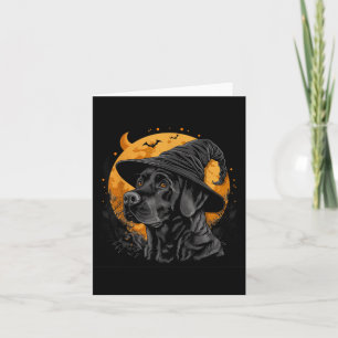 Tarjeta Labrador Halloween Divertido Perro Negro Lindo Lab