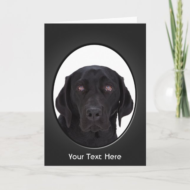 Tarjeta Labrador negro (Anverso)
