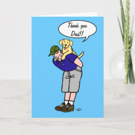 Tarjeta Labrador papá amarillo