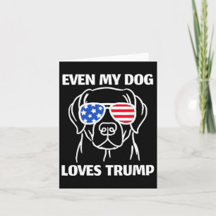 Tarjeta Labrador Perro Sungueras Bandera Estadounidense In