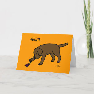 Tarjeta Labrador Personalizado amigable con el chocolate