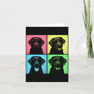 Tarjeta Labrador Pop Art Divertido Foto Amante Perro Lab N