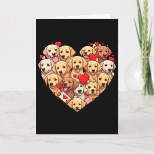 Tarjeta Labrador Retriever Divertido Corazón San Valentín 