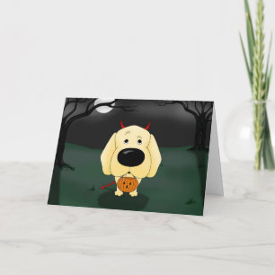 Tarjeta Labrador retriever Halloween