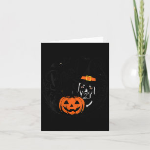 Tarjeta Labrador Retriever negro espeluznante de Halloween