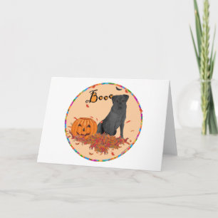 Tarjeta Labrador Retriever Negro Halloween