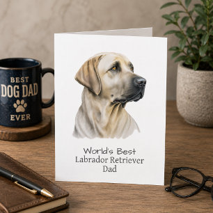 Tarjeta Labrador Retriever Perro Papá Día del Padre