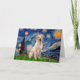 Tarjeta Labrador (Y7) - Noche estrellada