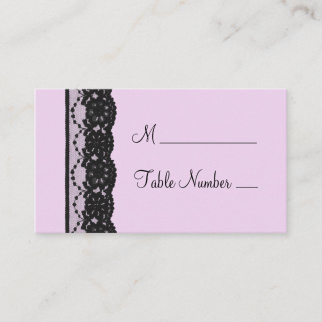 Tarjeta Lace Place de Francia Negra (Anverso)