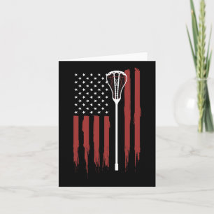 Tarjeta Lacrosse Bandera Americana - Camisa con la Bandera