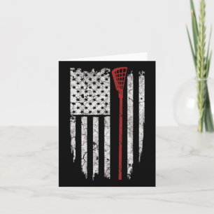 Tarjeta Lacrosse Bandera Americana Hombres Regalos Camisas