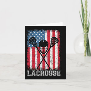 Tarjeta Lacrosse Bandera Americana Lax Helmet Sticks 4 De 