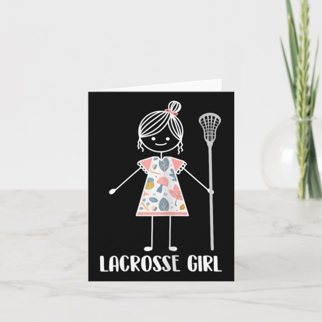 Tarjeta Lacrosse Chica - Lacrosse Team Player (Anverso)