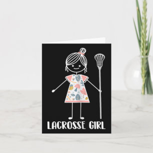 Tarjeta Lacrosse Chica - Lacrosse Team Player
