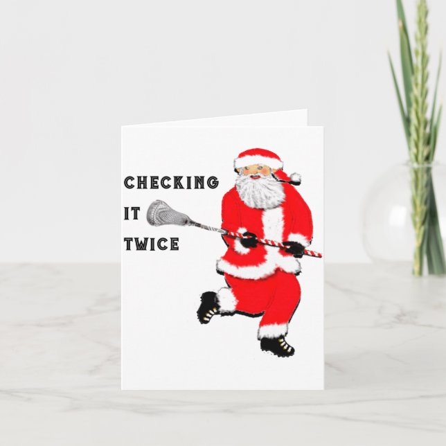 Tarjeta Lacrosse Christmas  (Anverso)
