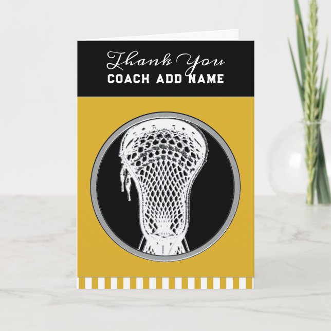 Tarjeta Lacrosse Coach Gracias (Anverso)