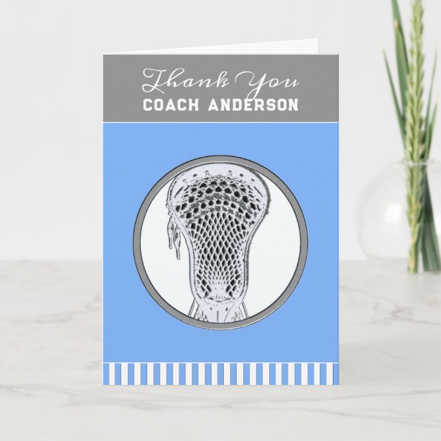 Tarjeta Lacrosse Coach Gracias (Anverso)