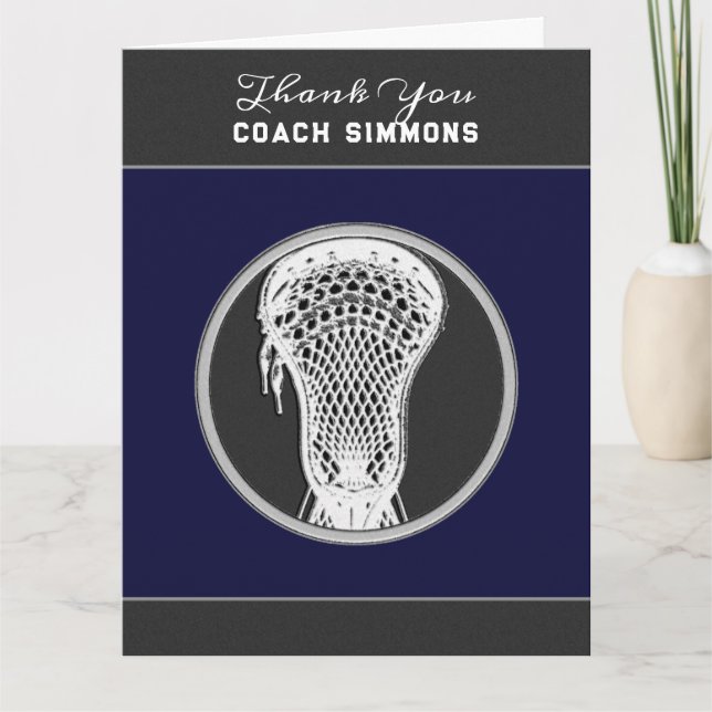 Tarjeta Lacrosse Coach Gracias (Anverso)