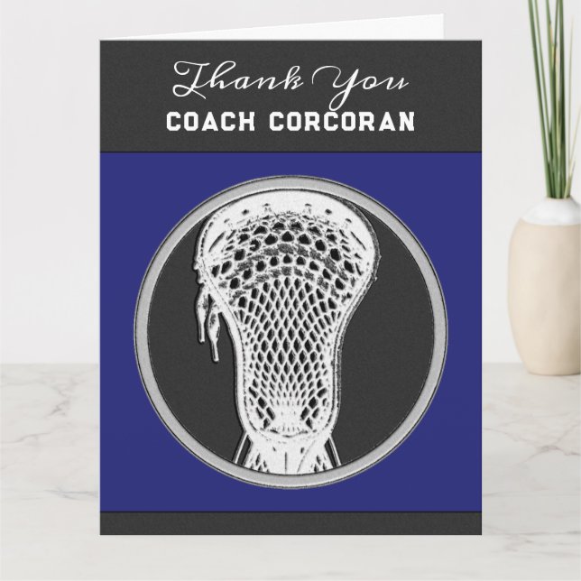 Tarjeta Lacrosse Coach Gracias (Anverso)