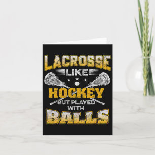 Tarjeta Lacrosse Como Hockey Pero Jugó Con Té Lax Gracioso