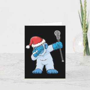 Tarjeta Lacrosse Dabbing Yeti Bigfoot Sasquatch Lax Christ