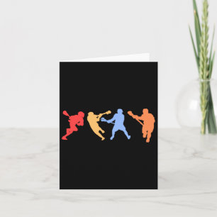 Tarjeta Lacrosse Design - Colores Retro Vintage Lacrosse P