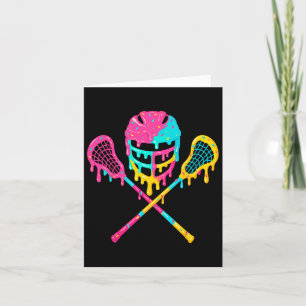 Tarjeta Lacrosse Drip Lax Helmet Hielo Crema Sticks