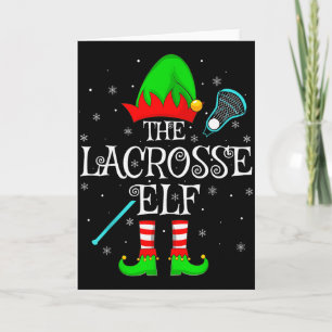 Tarjeta Lacrosse Elfo Navidad Familia Elfo Escuadrón Depor