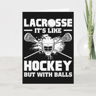 Tarjeta Lacrosse Es Como Hockey Pero Con Jugador Divertido