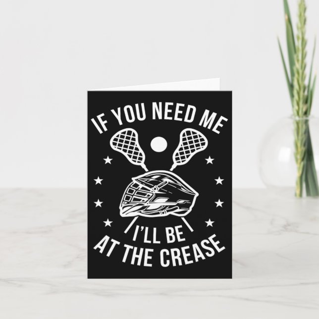 Tarjeta Lacrosse Funny Lax Player Goalie (Anverso)