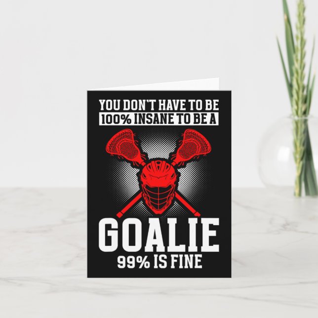 Tarjeta Lacrosse Goalie Lacrosse Glove Stick Lax Goalie 1 (Anverso)