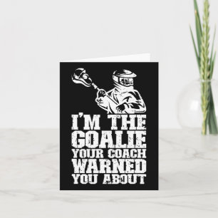 Tarjeta Lacrosse Goalie Lax Goalkeeper Funny Lacrosse Play